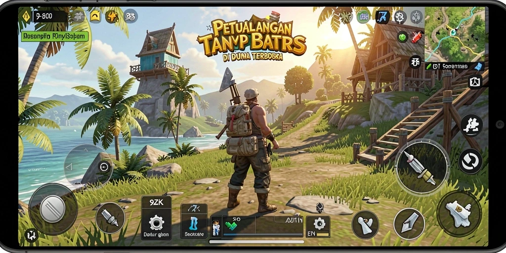 Tampilan gameplay seru di dunia terbuka 9ZK.