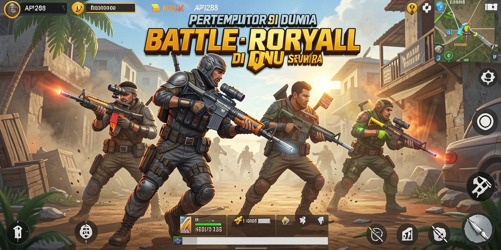 Tampilan aksi mendebarkan dari gameplay battle royale API288.
