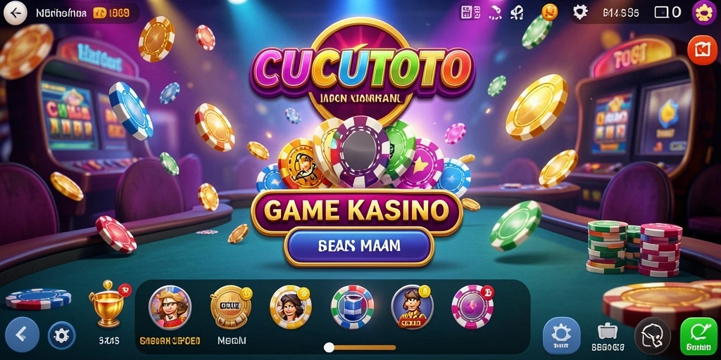 Gameplay seru CUCUTOTO menampilkan berbagai permainan Kasino menarik.