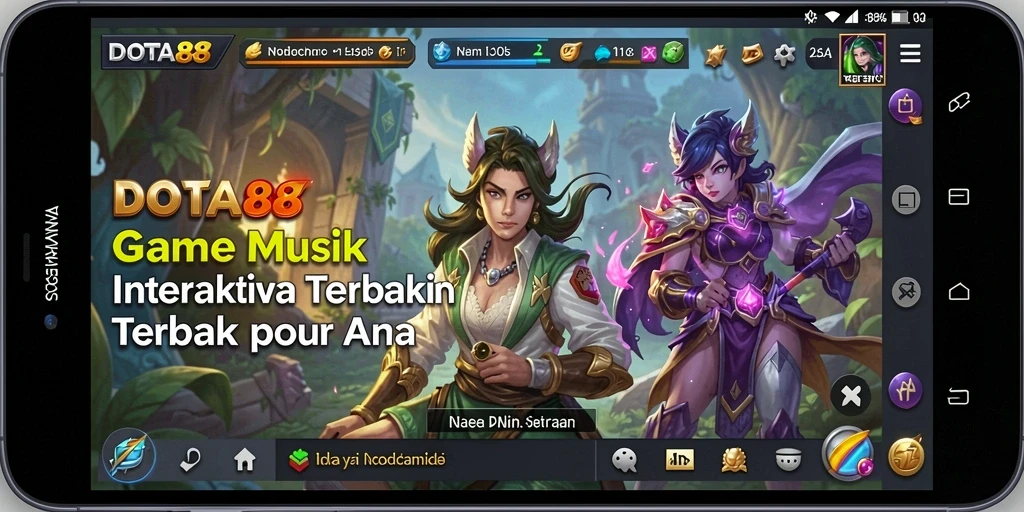 Tampilan utama DOTA88 dengan interface yang menarik dan lagu-lagu yang siap dimainkan.