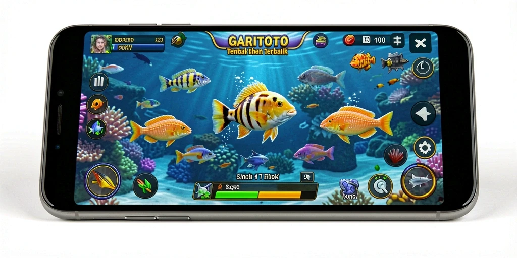 Gameplay seru menembak ikan di lautan yang indah.
