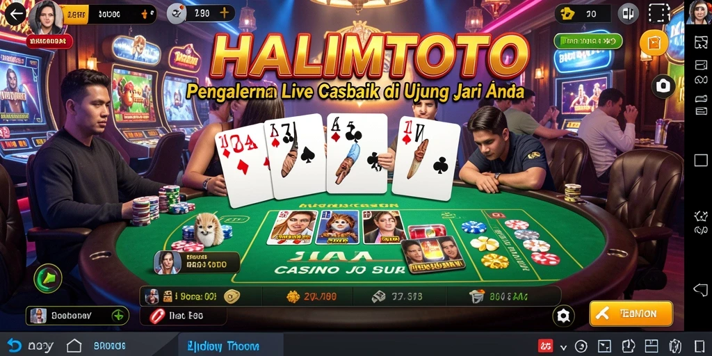 Tampilan menarik dari permainan Live Casino HALIMTOTO.