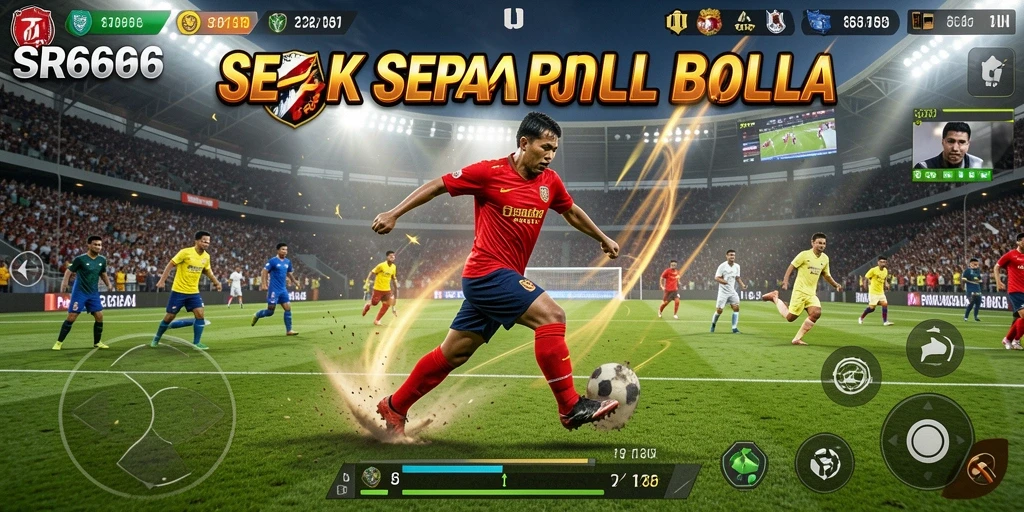 Screenshot SR6666 menampilkan keseruan permainan sepak bola yang mendebarkan.