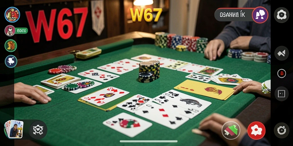 Screenshot gameplay seru W67 dengan pemain yang sedang bertanding.
